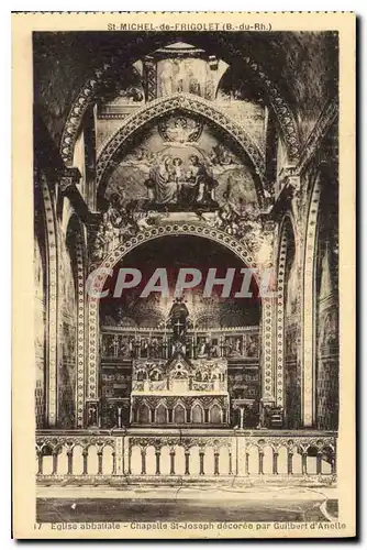 Ansichtskarte AK St Michel de Frigolet B du Rh Eglise abbatiale Chaplle St Joseph decoree par Guilbert d'Anelle