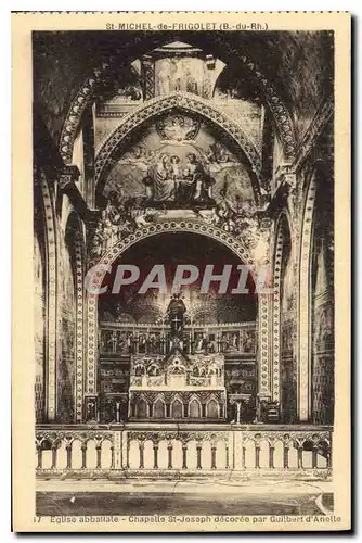 Cartes postales St Michel de Frigolet B du Rh Eglise abbatiale Chaplle St Joseph decoree par Guilbert d'Anelle