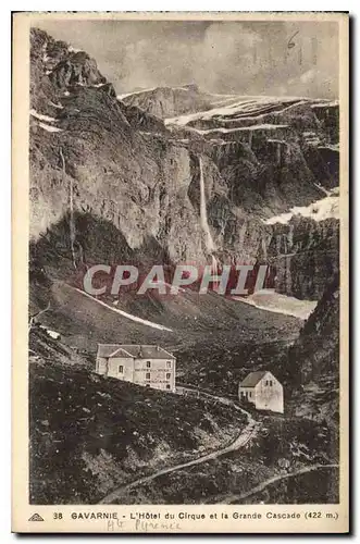 Cartes postales Gavarnie l'Hotel du Cirque et la Grande Cascade