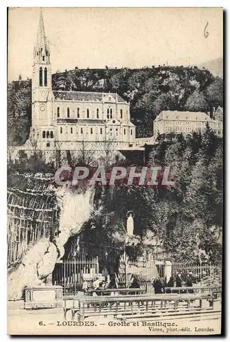 Cartes postales Lourdes Grotte et Basilique