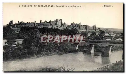Cartes postales La cite de Carcassonne generale view to the west