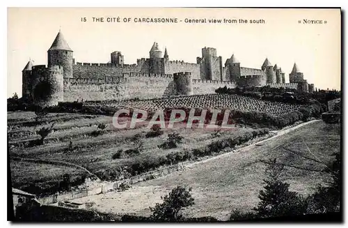 Cartes postales The Cite of Carcassonne vue generale du Sud