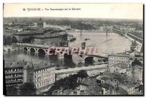 Cartes postales Toulouse vue panoramique sur la Garonne