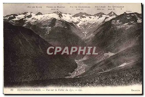 Cartes postales Superbagneres vue sur la Vallee du Lys