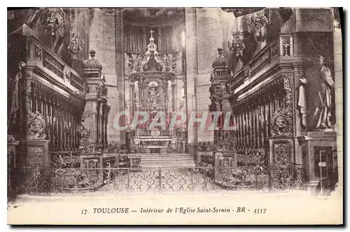 Ansichtskarte AK Toulouse Interieur de l'eglise Saint Sernin