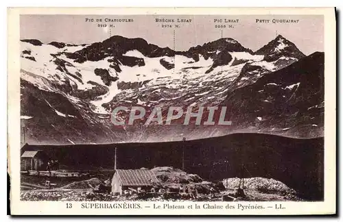 Cartes postales Superbagneres le Plateau et la Chaine des Pyrenees