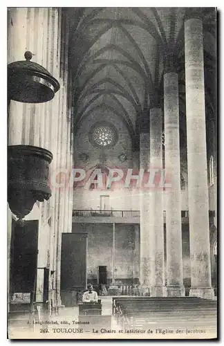 Cartes postales Toulouse la Chaire et Laterieur de l'eglise des Jacobins