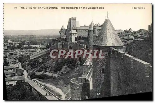 Ansichtskarte AK The Cite of Carcassonne Les remparts du Cote de l'Ouest