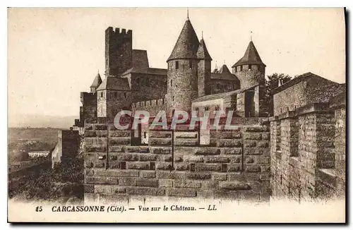 Cartes postales Carcassonne cite vue sur le Chateau