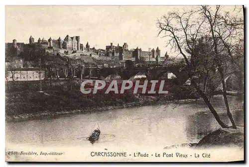 Cartes postales Carcassonne l'Aude le Pont Vieux la cite