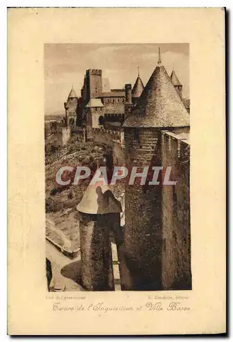 Cartes postales Cite de Carcassonne Tours de la l'Inquisition et Ville Basse