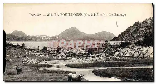 Cartes postales La Bouillouse le Barrage Vache