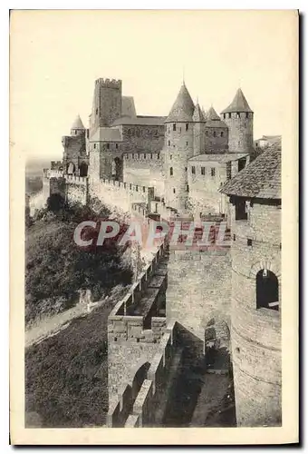 Ansichtskarte AK Cite de Carcassonne le chateau defenses du front occidental