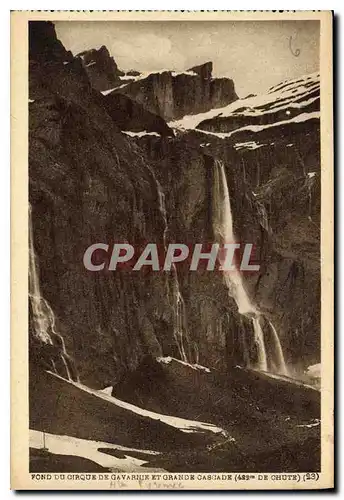 Cartes postales Fond du Cirque de Gavarnie et Grande Cascade