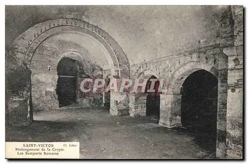 Cartes postales Saint Victor Prolongement de la Crypte les Remparts Romains