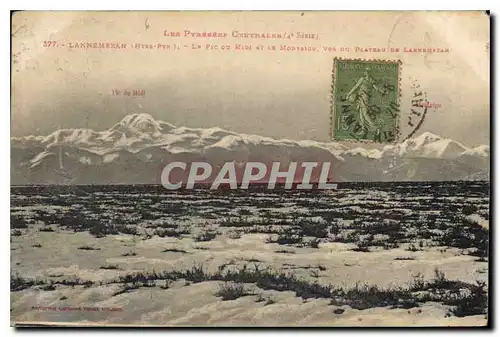 Ansichtskarte AK Les Pyrenees centrale Lannemezan Htes Pyr le Pic du Midi et le Montaigu vue du Plateau de Lannem