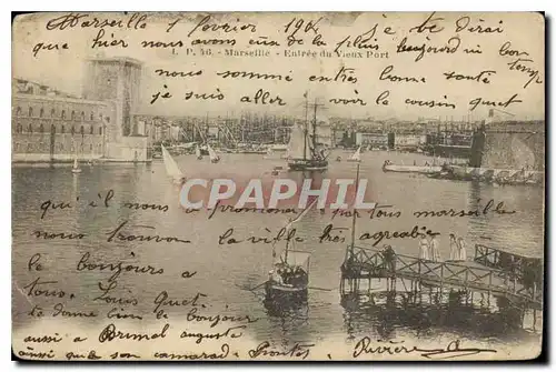 Cartes postales Marseille Entree du Vieux Port Bateaux