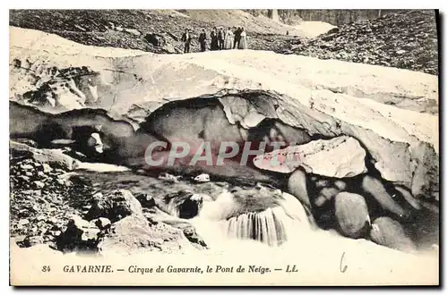 Cartes postales Gavarnie Cirque de Gavarnie le Pont de Neige