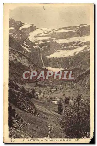 Cartes postales Gavarnie vue generale et le Cirque