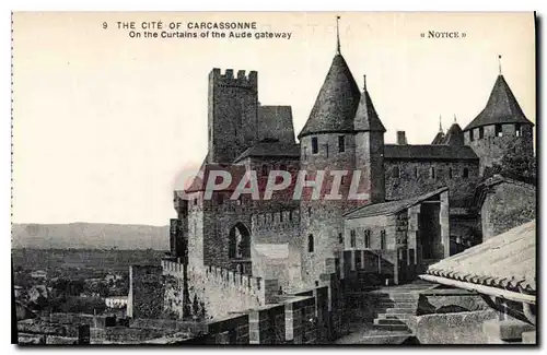 Cartes postales Cite de Carcassonne Les Courtines de la Porte d'Aude