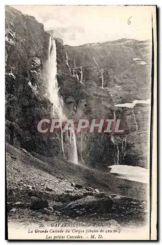 Cartes postales Gavarnie Hautes Pyrenees la grande cascade du cirque les petites cascades