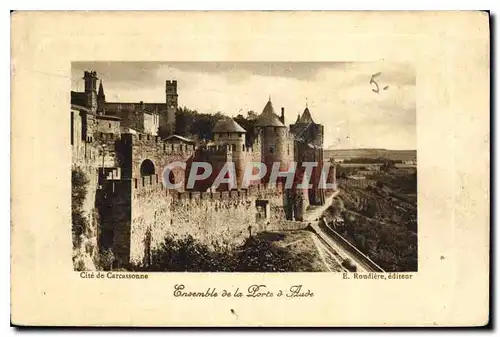 Cartes postales Cite de Carcassonne Ensemble de la Porte a Aude