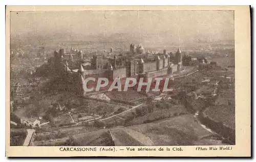 Ansichtskarte AK Carcassonne Aude vue aerienne de la Cite