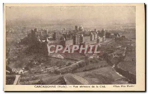 Cartes postales Carcassonne Aude vue aerienne de la Cite