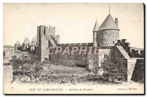 Ansichtskarte AK Cite de Carcassonne Interieur des Remparts