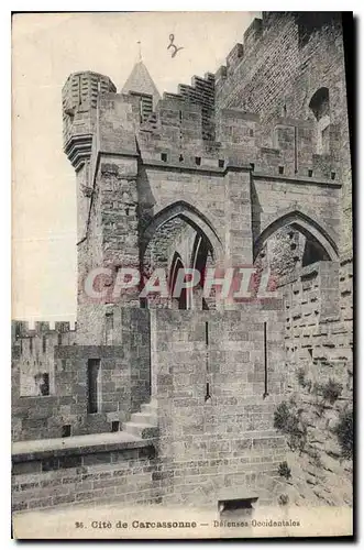 Cartes postales Cite de Carcassonne Defenses Occidentales