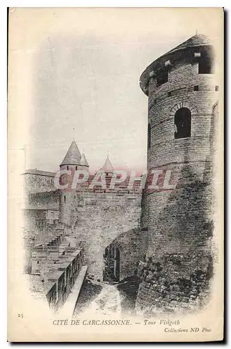 Ansichtskarte AK Cite de Carcassonne Tour Visigoth