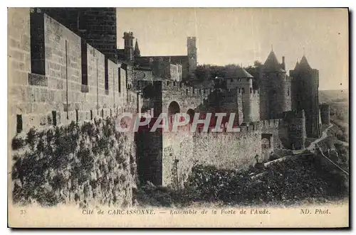 Ansichtskarte AK Cite de Carcassonne Ensemble de la Porte de l'Aude