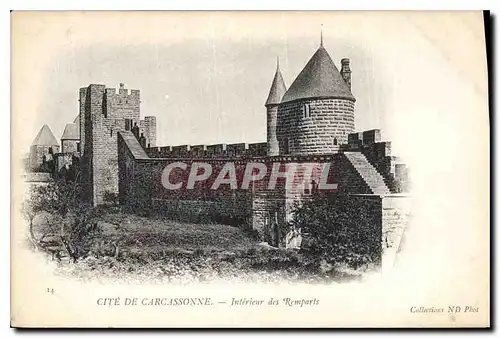 Ansichtskarte AK Cite de Carcassonne Interieur des Remparts