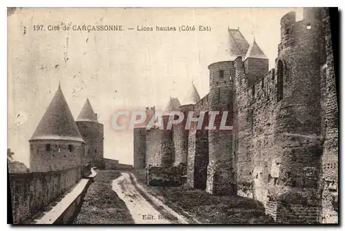 Cartes postales Cite de Carcassonne Lices hautes Cote Est