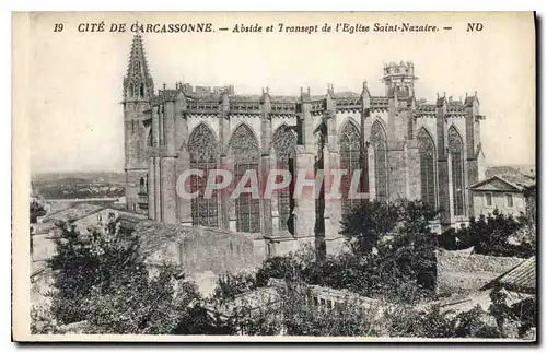 Ansichtskarte AK Cite de Carcassonne Abside et Transpert de l'Eglise Saint Nazaire