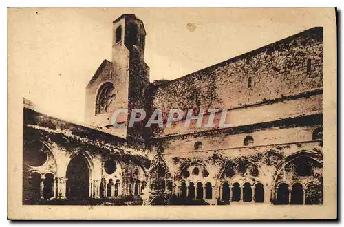 Ansichtskarte AK Environs de Narbonne Abbaye de Fontfroide Les Cloitres et la Tour de l'Eglise