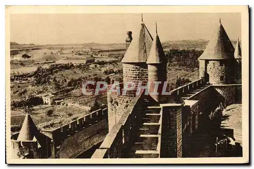 Cartes postales Carcassonne Aude La Cite La Tour du Moulin dominant le Theatre