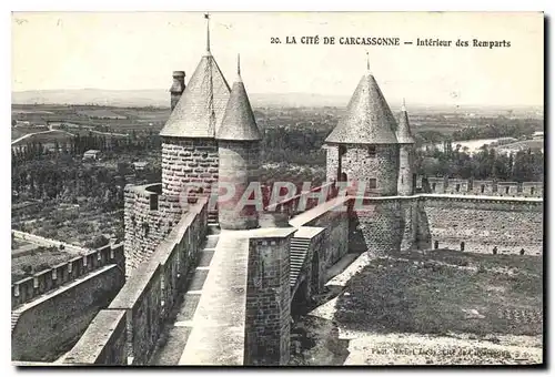 Ansichtskarte AK La Cite de Carcassonne Interieur des Remparts