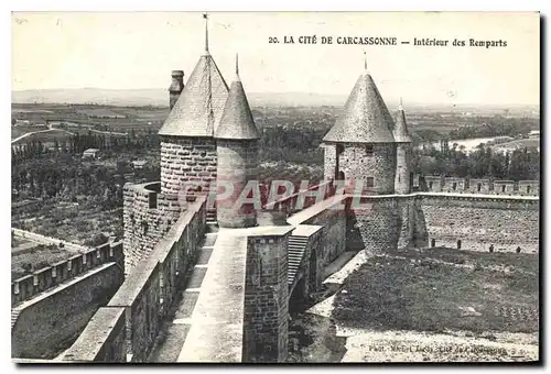 Cartes postales La Cite de Carcassonne Interieur des Remparts