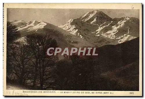 Ansichtskarte AK Bagneres de Bigorre le Massif du Pic du Midi en Hiver