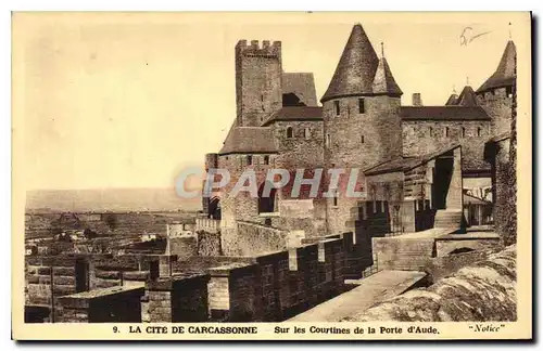 Cartes postales La Cite de Carcassonne Sur les Courtines de la Porte d'Aude