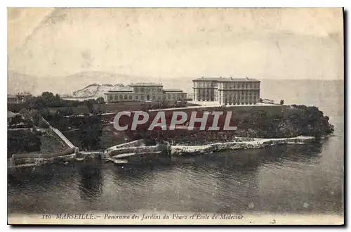 Ansichtskarte AK Marseille Panorama des Jardins du Pharo et Ecole de Medecine