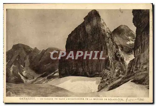 Cartes postales Gavarnie le Casque vu dnas l'Echancruse de la Breche de Roland