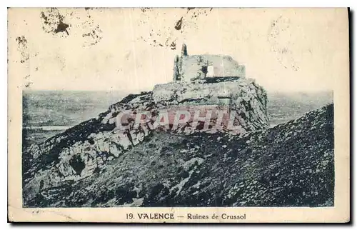 Cartes postales Valence Ruines de Crussol