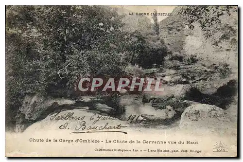 Cartes postales La Drome illustree Chute de la Gorge d'Ombleee la Chute de la Gervanne vue du Haut