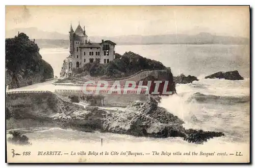 Ansichtskarte AK Biarritz La Villa Belza et la Cote des Basques