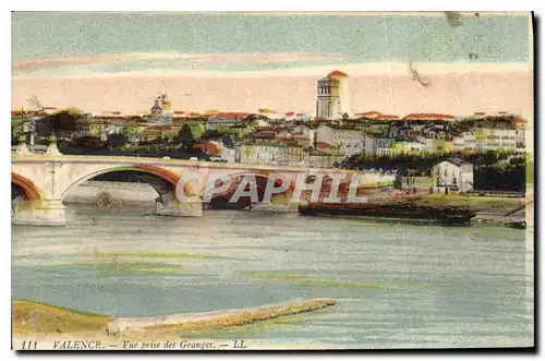 Cartes postales Valence vue prise des Grandes