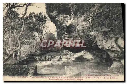 Cartes postales Grignan vue d'ensemble de la Grotte de Rochecourbiores