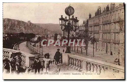 Cartes postales Valence avenue Gambetta et Crussol