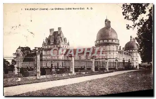 Cartes postales Valencay Indre le Chateau cote Nord Est